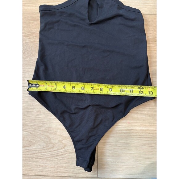 Free People Intimately Halter Neck Bodysuit Black Keyhole Thong Cut Size Small S - Picture 3 of 9